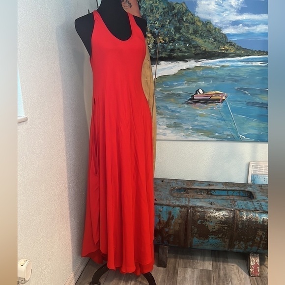 Afghan Blue Sky,Stunning Red,Convertible EUC,Heavier(No Bundles)POCKETS, Size M - Picture 7 of 16